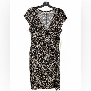 Evan-Picone Leopard Print Faux Wrap Midi Dress – Size 14
NWT